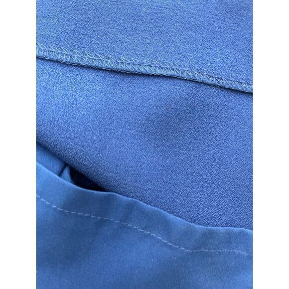 Tahari ASL Women Blue Square Neckline Front Ruched Sheath Dress Size 10 - Picture 8 of 10